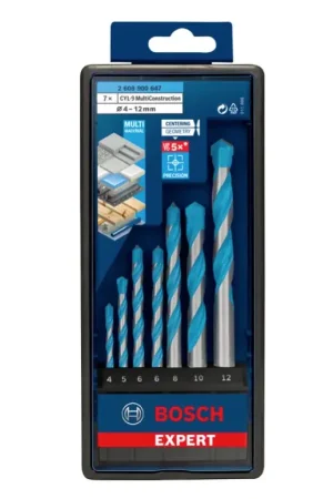 Bosch EXPERT CYL-9 Forets Multi Construction (4/5/6/6/8/10/12 mm) - 7 pièces Petit Prix