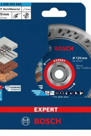 Bosch EXPERT Multi Disque à tronçonner diamant Material 125 x 22,23 x 2,2 mm - 1 pièces Produit De Marque