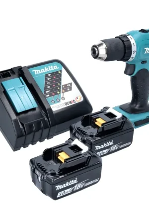Makita DDF 453 RF Perceuse-visseuse sans fil 18 V 42 Nm + 2x batterie 3,0 Ah + chargeur Prix Promo