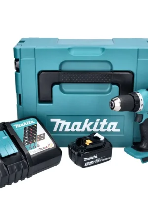 Makita DDF 453 RF1J Perceuse-visseuse sans fil 18 V 42 Nm + 1x batterie 3,0 Ah + chargeur + Makpac Certifié