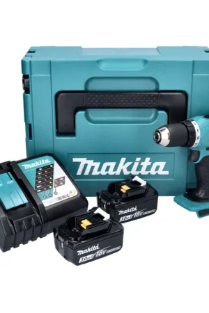 Makita DDF 453 RFJ Perceuse-visseuse sans fil 18 V 42 Nm + 2x batterie 3,0 Ah + chargeur + Makpac Expédié Aujourd'hui