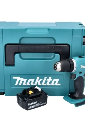 Makita DDF 453 T1J Perceuse-visseuse sans fil 18 V 42 Nm + 1x batterie 5,0 Ah + Makpac - sans chargeur Offre Spéciale