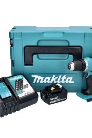 Makita DDF 453 RT1J Perceuse-visseuse sans fil 18 V 42 Nm + 1x batterie 5,0 Ah + chargeur + Makpac Commander Maintenant