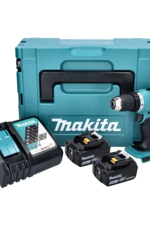 Achetez Aujourd'hui Makita DDF 453 RTJ Perceuse-visseuse sans fil 18 V 42 Nm + 2x batterie 5,0 Ah + chargeur + Makpac