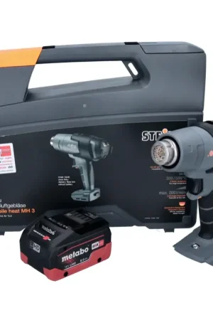 Pas Cher Steinel mobile heat MH 3 Pistolet thermique sans fil 18 V 300 / 500 C CAS + 1x batterie 8.0 Ah + étui - sans chargeur