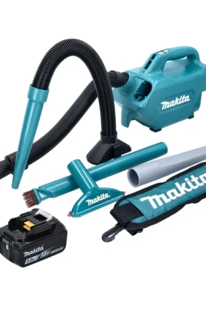 Acheter Direct Makita DCL 184 T1 Aspirateur sans fil 18 V - 54 mbar - 0,5 l + 1x Batterie 5,0 Ah - sans chargeur