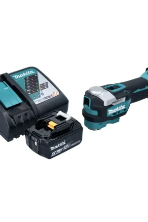 Vente Flash Makita DTM52RG1 Découpeur-ponceur multifonction sans fil 18V Starlock Max Brushless + 1x Batterie 6,0 Ah + Chargeur