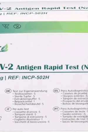 Meilleur Choix ''BERIGHT'' Test rapide d'antigène corona pour l'auto-administration par des non professionnels / UE 5 pièces / Certification CE / Listing BfArM (AT1172/21) / Evalué PEI