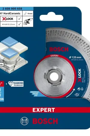 Bosch EXPERT Disque à tronçonner diamant HardCeramic X-LOCK 125 x 22,23 mm - 1 pièce ( 2608900658 ) Dernier Modèle