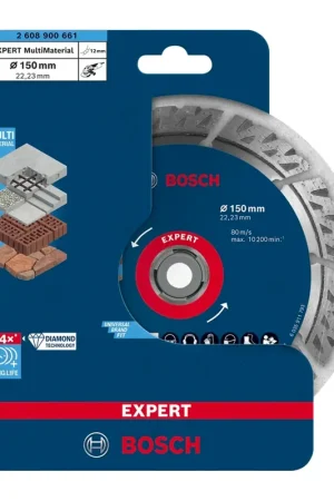Bosch EXPERT MultiMaterial Disque à tronçonner diamanté 150 x 22,23 mm 1 pce ( 2608900661 ) Long Life Expédié Aujourd'hui