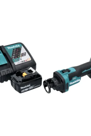 Makita DCO 181 RT1 Affleureuse plaque de plâtre sans fil 32000 tr/min Brushless 18V + 1x Batterie 5,0 Ah + Chargeur Prix Promo