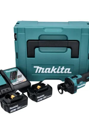 Makita DCO 181 RFJ Affleureuse plaque de plâtre sans fil 32000tr/min 18V Brushless + 2x Batteries 3,0Ah + Chargeur + Coffret Makpac Meilleur Prix