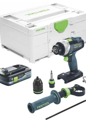 Festool TDC 18/4 I-Basic Perceuse-visseuse sans fil 18 V 75 Nm Brushless + 1x batterie 4,0 Ah + Systainer - sans chargeur Prix Réduit