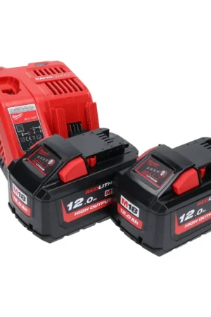 Affaire À Saisir Milwaukee Set M18 NRG-1202: 2x Batteries 12,0Ah 18V Li-Ion (2x 4932464260) + Chargeur M12-18 FC (4932451079)