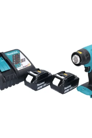 Makita DHG 180 RF Pistolet à air chaud sans fil 550 °C 18V + 2x Batteries 3,0Ah + Chargeur Expédié Aujourd'hui