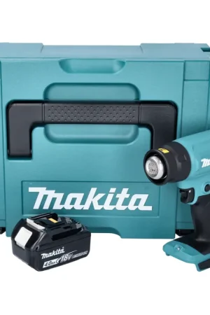 Makita DHG 180 M1J Pistolet air chaud sans fil 18 V 550 C + 1x accu 4,0 Ah + Makpac - sans kit chargeur Quantité Limitée