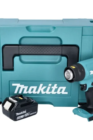 Usine Directe Makita DHG 180 G1J Pistolet à air chaud sans fil 550°C 18V + 1x Batterie 6,0Ah + Coffret Makpac - sans chargeur