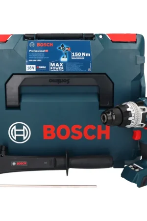Promotion Saisonnière Bosch GSR 18V-150 C Professional Perceuse-visseuse sans fil 150Nm Biturbo Brushless 18V + Coffret - sans batterie, sans chargeur (06019J5002)