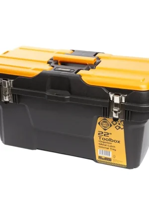Certifié FORTE Tools MG-22 Jumbo Toolbox in 58x23x31 cm, Mallette à outils, Coffret avec languettes métalliques et organiseur interne, amovible, verrouillable ( 000051144585 )