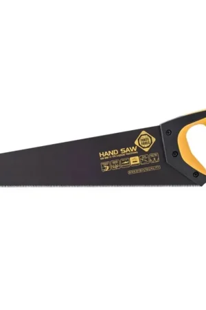 Certifié FORTE Tools Scie égoïne noire 45cm - 11 TPI - Scie Premium , scie à main classique avec poignée ergonomique en caoutchouc, scie pour le bois, le plastique, etc., avec denture 3 pans Made in Sweden (000051083425)