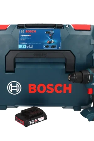 Bosch Professional GSR 18V-55 Perceuse-Visseuse sans fil 55Nm 18V Brushless + 1x Batterie 2,0Ah + Coffret L-Boxx - sans chargeur Bon Marché