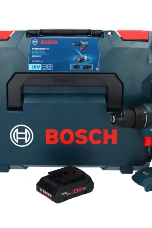 Paiement Sécurisé Bosch Professional GSR 18V-55 Perceuse-Visseuse sans fil 55Nm 18V Brushless + 1x Batterie ProCORE 4,0Ah + Coffret L-Boxx - sans chargeur