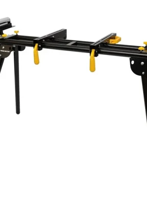 Achat Immédiat TOUGH MASTER Support pour scie à onglet 200cm, pliable, robuste, avec ferrures stables, bras de support réglables, pinces de serrage rapide (TM-MS200U)