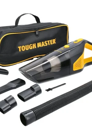 TOUGH MASTER Aspirateur à main filaire pour voiture 90 W 12 V 5 raccords de tuyau Brosse avec filtre HEPA lavable (TM-CVC105) Expédition Rapide