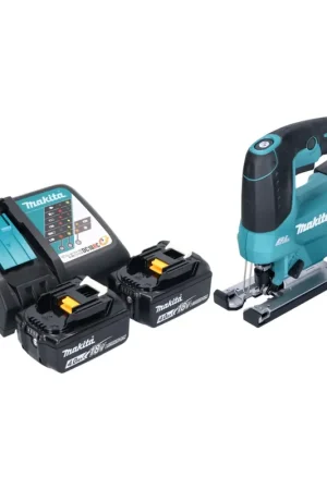 Promotion Saisonnière Makita DJV 184 RM Scie sauteuse pendulaire sans fil 18 V Brushless + 2x batterie 4,0 Ah + kit chargeur