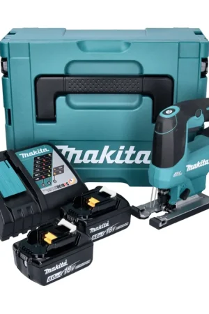 Authentique Makita DJV184RGJ Scie sauteuse sans fil 18V Brushless + 2x Batteries 6,0Ah + Chargeur + Coffret Makpac
