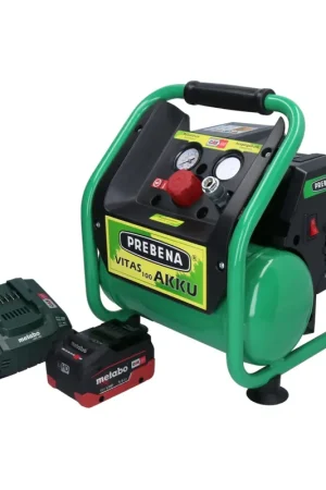 Prebena VITAS 100-AKKU Compresseur 5 l 8 bar 18V CAS Brushless Solo + 1x Batterie 5,5 Ah + Chargeur Prix Réduit