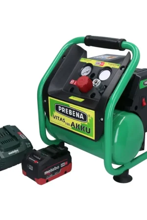 Prebena VITAS 100-AKKU Compresseur 18 V 5 l 8 bar CAS Brushless + 1x batterie 8.0 Ah + chargeur Dernière Chance