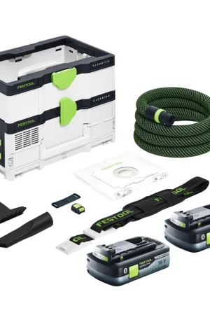 Festool CTMC SYS aspirateur sans fil 36 V ( 2x 18 V ) classe de poussière M + 2x batterie 4,0 Ah - sans chargeur Nouvel Arrivage