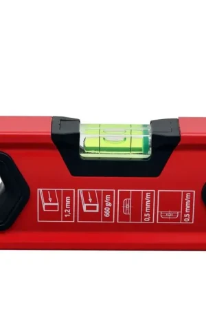 Commander Maintenant MÉNAGER Niveau à bulle 600 mm avec 3 fioles poignée ergonomique caoutchoutée 384 g rouge