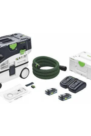 Festool CTLC MINI I-Basic aspirateur sans fil 36 V ( 2x 18 V ) classe de poussière L + 2x batterie 4,0 Ah + chargeur + Systainer Expédition Rapide