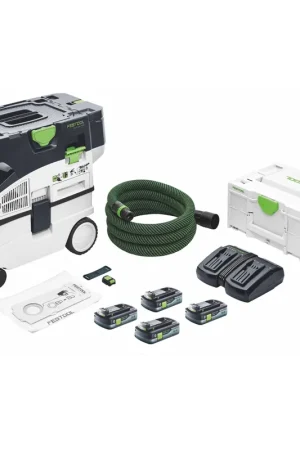 Nouveauté Festool CTMC MIDI aspirateur sans fil 36 V ( 2x 18 V ) classe de poussière M + 4x batterie 4,0 Ah + chargeur + Systainer