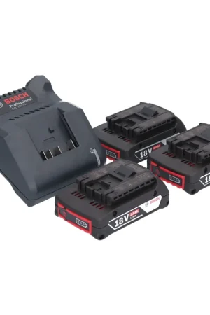 Bosch GAL 18V-20 Chargeur de batterie 10,8 - 18 V 2 A ( 2607226281 ) + 3x GBA 18 V 2,0 Ah batterie ( 3x 1600Z00036 ) Marque