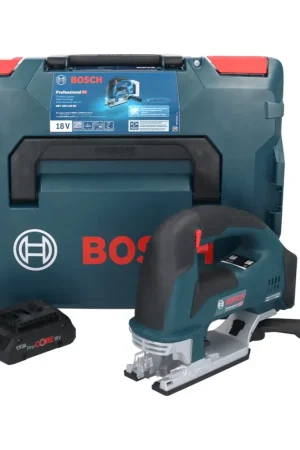 Quantité Limitée Bosch GST 18V-155 BC Scie sauteuse sans fil 18 V 135 mm brushless + 1x Batterie ProCORE 4,0 Ah + Coffret L-Boxx - sans chargeur