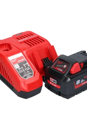 Prix Bas Milwaukee M18 HNRG-801 Batterie Starter Set High Output 18 V + 1x HB8 Batterie 8,0 Ah ( 4932471070 ) + M12-18 FC chargeur ( 4932451079 )
