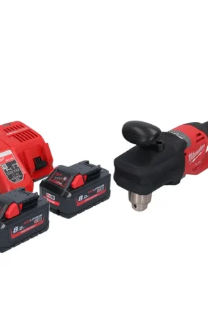 Perceuse angulaire à batterie Milwaukee M18 CRAD2-802 18 V 30 Nm brushless + 2x batterie 8.0 Ah + chargeur Offre Exclusive
