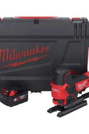 Seulement Aujourd'hui Scie sauteuse sans fil Milwaukee M18 FBJS-601X 18 V brushless + 1x batterie 6.0 Ah + boitier HD - sans chargeur