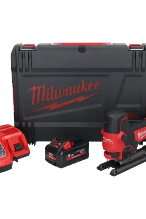 Authentique Scie sauteuse sans fil Milwaukee M18 FBJS-801X 18 V brushless + 1x batterie 8.0 Ah + chargeur + boitier HD