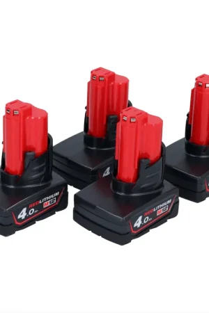Milwaukee Set de 4 batteries à insertion M12 B4 4,0 Ah/4000 mAh 12V Li-Ion (4x 4932430065) Acheter En Ligne