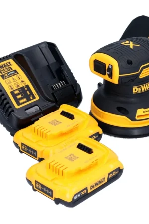 DeWalt DCW 210 D2 Ponceuse excentrique sans fil 18 V 125 mm Brushless + 2x batterie 2,0 Ah + chargeur Usine Directe