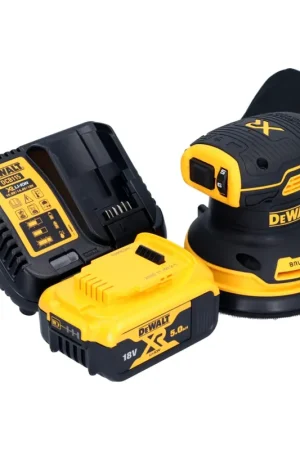 DeWalt DCW 210 P1 Ponceuse excentrique sans fil 18 V 125 mm Brushless + 1x batterie 5,0 Ah + chargeur Soldes