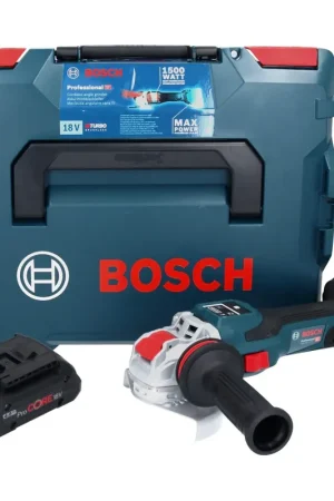 Bosch GWX 18V-15 SC Professional Meuleuse angulaire sans fil 18 V 125 mm BITURBO X-LOCK + 1x batterie ProCORE 4,0 Ah + L-BOXX - sans chargeur Super Prix