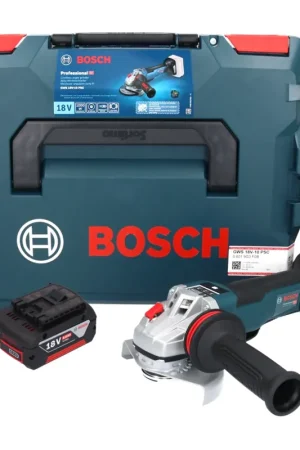 Bosch Professional GWS 18V-10 PSC Meuleuse angulaire sans fil 125mm 18V Brushless + 1x Batterie 5,0Ah + Coffret L-Boxx - sans chargeur Top Vente