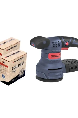 Güde EXS 125 E Ponceuse excentrique 380 watts 125 mm + 4x Sets de ponçage Toolbrothers TURTLE (58130) Solde