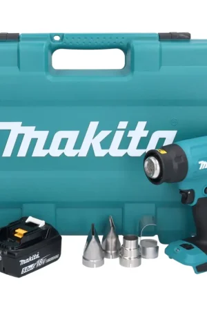 Prix Promo Makita DHG 181 T1K Pistolet air chaud sans fil 18 V 150 - 550C + 1x Batterie 5,0 Ah + Coffret - ohne Ladegert