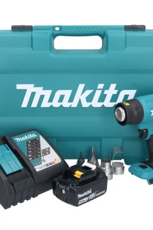 Meilleur Prix Makita DHG 181 RT1K Pistolet air chaud sans fil 18 V 150 - 550C + 1x Batterie 5,0 Ah + Ladegert + Coffret